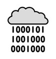 cloud data stream icon vector image