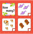 counting game for children happy characters vector image