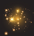 golden fire on a transparent background vector image