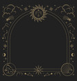 magic frame with sun moon stars vector image vector image