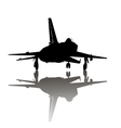 military plane take off vector image