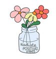 radiate positive vibes vector image