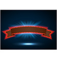 ribbon retro background light banner with bu vector image vector image