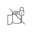 toilet paper is not available icon vector image