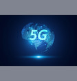 abstract 5g wireless internet wifi network vector image vector image