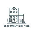 apartment building line icon vector image