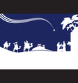 nativity scene monocrome vector image