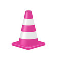 pink traffic cone vector image