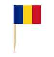 romania flag toothpick vector image