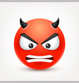 smileyangrysaddevil emoticon redface vector image