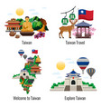 taiwan travel compositions vector image
