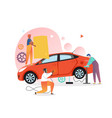 car mechanic and repair shop concept vector image vector image