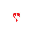 creative blood donation person logo symbol vector image vector image