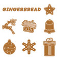 gingerbread set elements vector image vector image