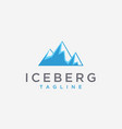 abstract modern iceberg logo icon template vector image