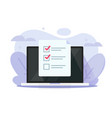 test online exam admission icon or vote poll quiz vector image