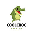 crocodile thump up mascot character logo icon vector image vector image