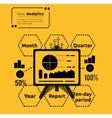 stand with charts and parameters vector image