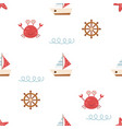 summer beach seamless pattern with marine vector image vector image
