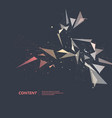 abstract color triangle shape on dark background vector image