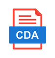 cda file document icon vector image vector image