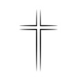 gray christian cross icon simple vector image