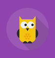 halloween flat icon owl vector image vector image