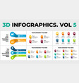 3d perspective infographics pack vol 5 vector image vector image