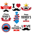 happy fathers day vintage retro type font eps10 vector image vector image