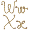 rope alphabet vector image vector image
