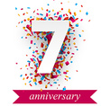 seven paper confetti sign vector image