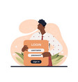 signing in personal page vector image