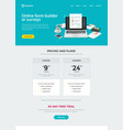 survey form builder web site template design vector image