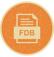 fdb file document icon vector image vector image
