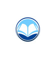 Open book knowledge education logo Royalty Free Vector Image