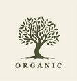 organic tree logo mark icon design 4 vector image vector image