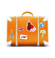 vintage suitcase vector image