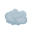 grey cumulus cloud on a white vector image