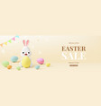 horizontal banner for easter sale vector image vector image