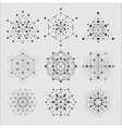 sacred geometry design elements alchemy vector image vector image