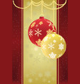 christmas baubles background vector image
