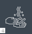 hand washing related thin line icon vector image vector image