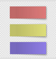set sticky note or office paper sheet vector image vector image