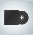 compact disc cover mockup vector image