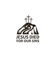 jesus golgotha icon vector image
