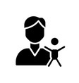 pediatrics black glyph icon vector image vector image