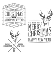 vintage christmas design elements set vector image vector image