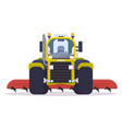 front view of cultivator tractor vector image vector image