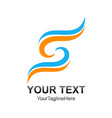 letter s logo design template colored blue orange vector image vector image