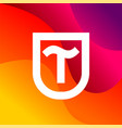 letter t wave logo with simple concept vector image vector image